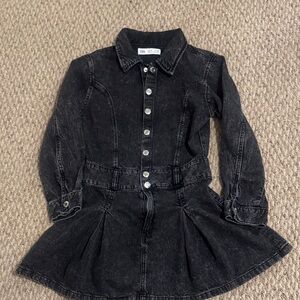 Zara Black Denim Kids Dress